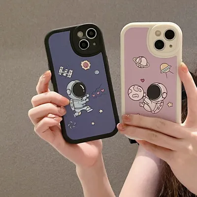 $5.49 • Buy Cute Couple Case For IPhone 13 12 Pro Max 11 XR XS 7 8 Lambskin  Astronaut Cover