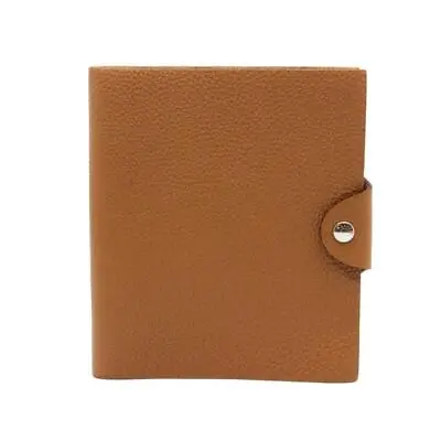 Hermes Ulysse PM Brown Notebook Cover Agenda Silver Metal Fitting Made In France • $326.47
