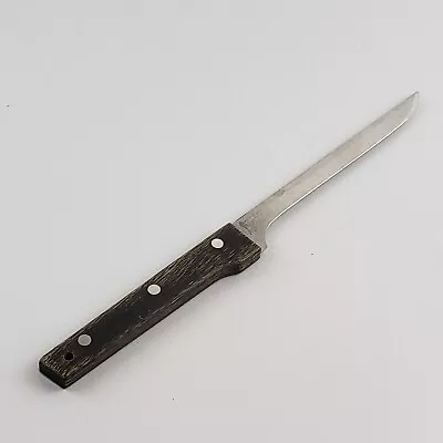 Vtg VERNCO Hi-CV Stainless Hand Honed Fillet Knife Wood Handle 6  Blade JAPAN • $9.99