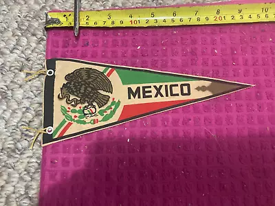 Vintage - Mexico Souvenir Pennant Banner Flag - FAST SHIPPER • $10.69