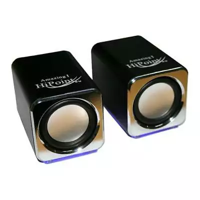 Xclio MD02-B Digital Mini Stereo USB Speakers Aluminium Casing W/ Built In Sou • £16.08