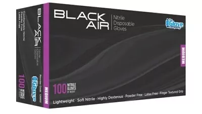 BLACK AIR Nitrile Disposable Medium Gloves 100pc • $25.50