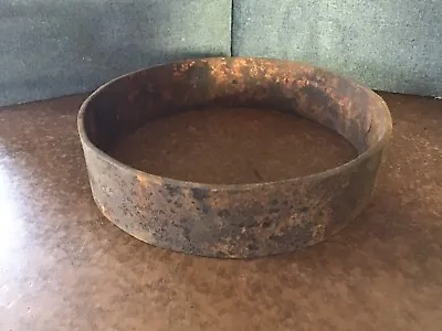 Antique Wagon Wheel Hub Steel Ring  ~ Rustic Decor • $15