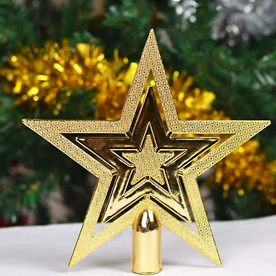2pcs Christmas Tree Topper Gold Star For Tree Topper Holiday DIY Ornament • $12.09