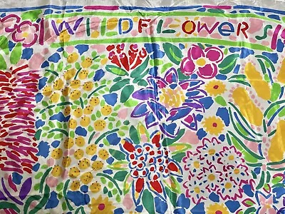 Ken Done 1985 “Wildflowers” Vintage Silk 28” Rare Print Vibrant Floral VGC HTF • £57.90