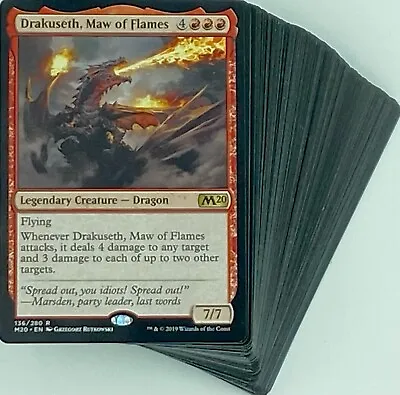 ***Custom Commander Deck*** Drakuseth - Red Dragon Tribal - EDH MTG Magic Cards • $58.64