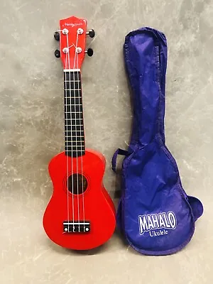 Ukulele! Martin Smith Ukulele In Red With Mahalo Soft Case In Blue Musical MP122 • $13.68