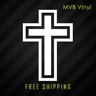 Cross Vinyl Decal Sticker | Christian Jesus God Religious Window Laptop 223 • $9.99