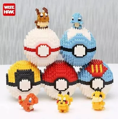 Pokemon Pokeball Nanoblock Building Blocks DIY 20 Styles • £6.99