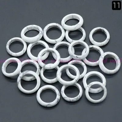 Mens Womens Natural Genuine Real Multicolor Gemstone Band Ring Size 18-20mm AAA • $5.22