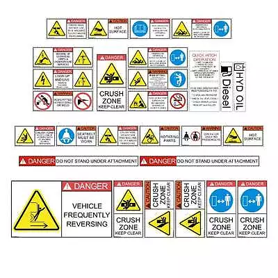 Telehandler Safety Decals Stickers Telescopic Forklift Loadall Cat Jcb Manitou  • $28.89