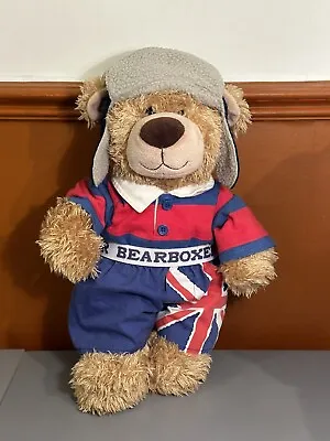 Build A Bear Brown Bear With Union Jack Shorts & Outfit Plush Teddy BAB • £6.99