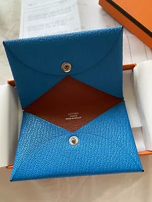 Hermes Calvi Cards Holder Goat Mysore Leather • $680