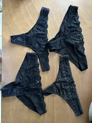 Bras N Things Size 14 Bulk Underwear Black Lace Nwot X4 Pairs • $35