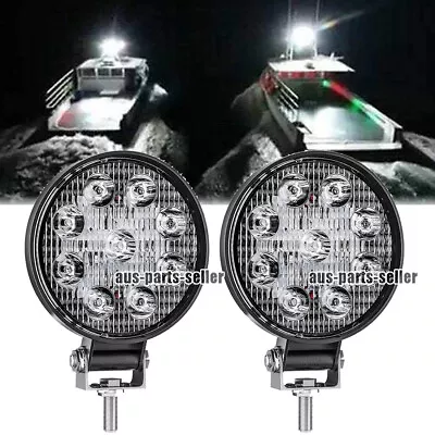 2Pcs Marine Boat Docking Headlights 9 LED Deck Driving Stern Navigation Lights • $18.04