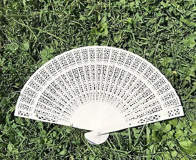 $9 • Buy White Sandalwood Fan For Wedding Favor