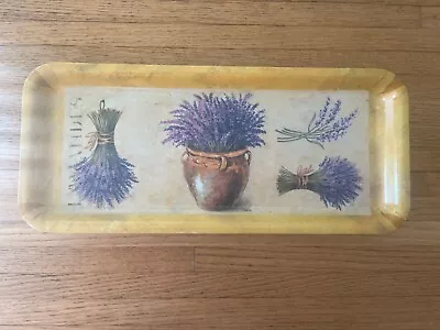 Melamine Tray 15”x6 1/2” Lavender Floral Made In Italy Design Imports Ltd Plants • $20