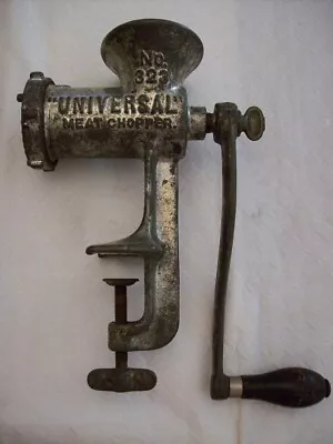 VINTAGE MARKED JAN 5 '15  UNIVERSAL  No 323 MEAT CHOPPER HAND CRANK CAST IRON • $5