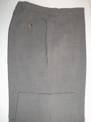 (TA343) MINT Hugo Boss - James Brown - LIGHT SILKY WOOL GRAY FLAT PANTS- 34 X 30 • $62.40