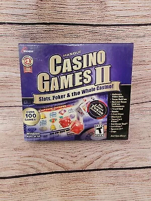 Casino Games II Slots Poker Whole Casino! Masque PC - CD ROM #29 Sealed • $8.25