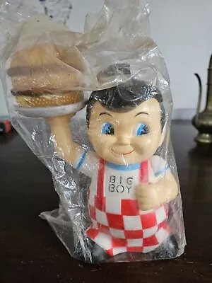 Vintage Bob's Big Boy Rubber Coin Bank Bobby W/double Deck Cheeseburger • $15