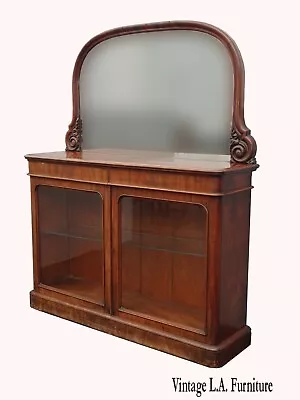 Antique French Country Sideboard Buffet With Mirror ~ Victorian Spanish Style • $1350