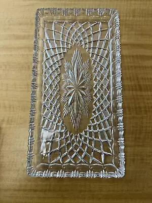 Rectangular Crystal Tray 13 Inch X 7 Inch Shannon Crystal • $30