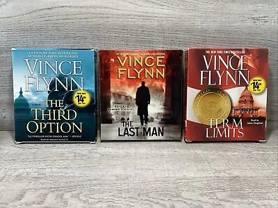 Vince Flynn Audio CD Books Lot Of 3 Third Option Last Man Term Limits EUC! • $24.99