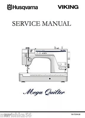 CD * Husqvarna Viking Mega QUILTER Service Manual & Parts / Schematics PDF • $14.95