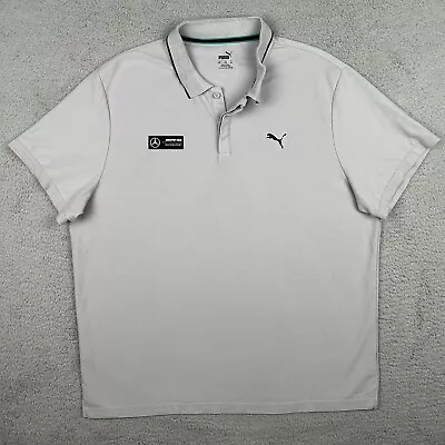 Puma Mercedes Grey Polo Shirt Mens AMG Petronas F1 Team Formula One 1 Size XXL • $21