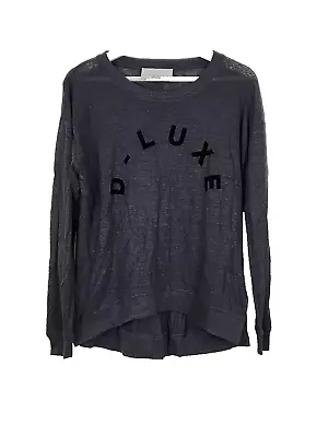 Decjuba D-Luxe Basics 100% Linen Top Womens Charcoal Size M • $34