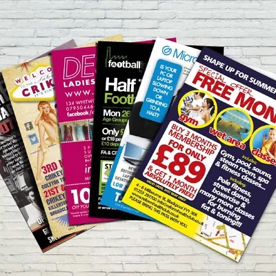 £9.95 • Buy Flyers / Leaflets Printed On 130gsm Full Colour Gloss A6 DL A5 A4 A7 FROM £2.95