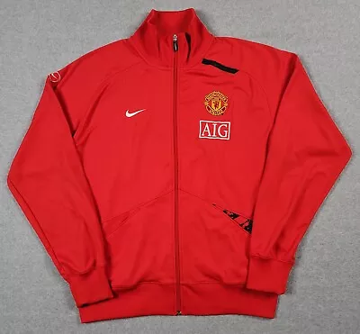 Nike Manchester United Football Soccer Full Zip Jacket AIG Training Nike Size L  • $49.99