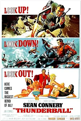 Thunderball - James Bond 007 Movie Poster - Sean Connery - US Version #1 • $12.99