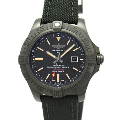 $3350 • Buy Breitling Avenger Blackbird V1731010 BD12 DLC Coated Titanium Black Men's Watch