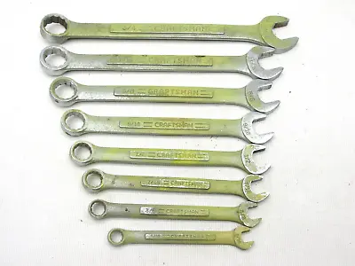 7 Vintage Craftsman VV Combination Wrench Set 5/16  To 3/4  44701 44698 44697 • $24.99