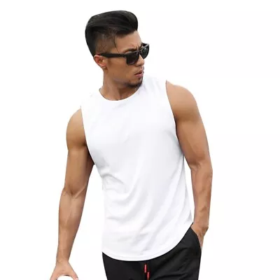 Marathon -Drying Sports Vest Men's Sleeveless Running Training7137 • $15.28