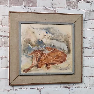 Vintage Original Oil Painting By Ann Gunter Royal Institute London Mid Century • £69.95