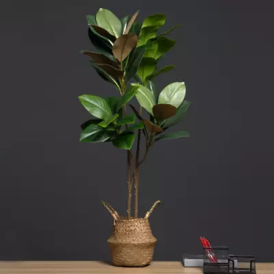 Large Artificial Plants Fake Magnolia Tree Branch Plastic Rubber Leaves Tall • $23.21