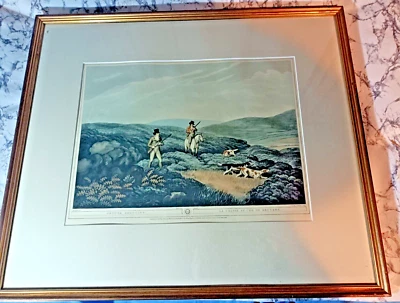 £24 • Buy Antique Framed Print By SAM HOWITT - Titled GROUSE SHOOTING - Frame 69cm X 59cm.
