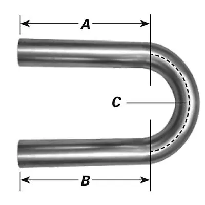 Exhaust Pipe 320467CB Great Sounding Exhaust Universal 180 Deg. Mandrel Bent U-P • $48.61