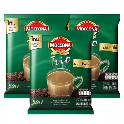 Moccona Trio Espresso Instant Coffee 3 In 1 Mix Drink (3 X 27 Sachets) • $75.99