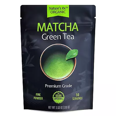 Natures Rx Organic Matcha Green Tea Powder Premium Grade 100g Pack | 50 Servings • $15.95