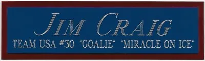 JIM CRAIG MIRACLE ON ICE NAMEPLATE AUTOGRAPH Signed STICK JERSEY PHOTO PUCK MASK • $10