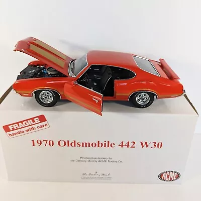 🔥OLDS RALLY RED 442 W-30 455ci 1970 OLDSMOBILE 1/18 ACME DANBURY MINT LTD 🔥 • $129.99