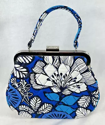 VERA BRADLEY Mini Frame Crossbody Bag Kisslock Closure Blue Bayou 2014 • $29.99