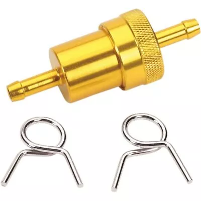 Emgo Anodized Aluminum Motorcycle Reusable Fuel Filter Gold 5/16  • $15.95