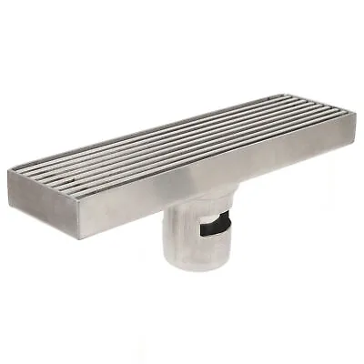 New Stainless Steel Linear Shower Drain With Grate Shower Floor Drain Center • £21.39