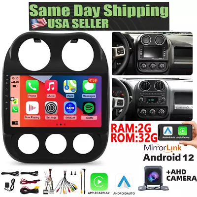 For Jeep Patriot Compass Android 13 Car Radio GPS Nav Stereo Carplay WiFi • $118.99