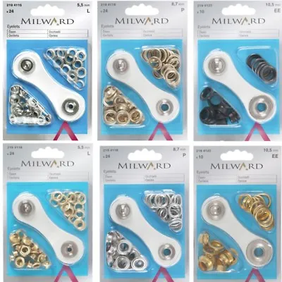 £6.15 • Buy Millward 5.5mm, 8.7mm Or 10.5mm Eyelets With Tool Starter Kit
